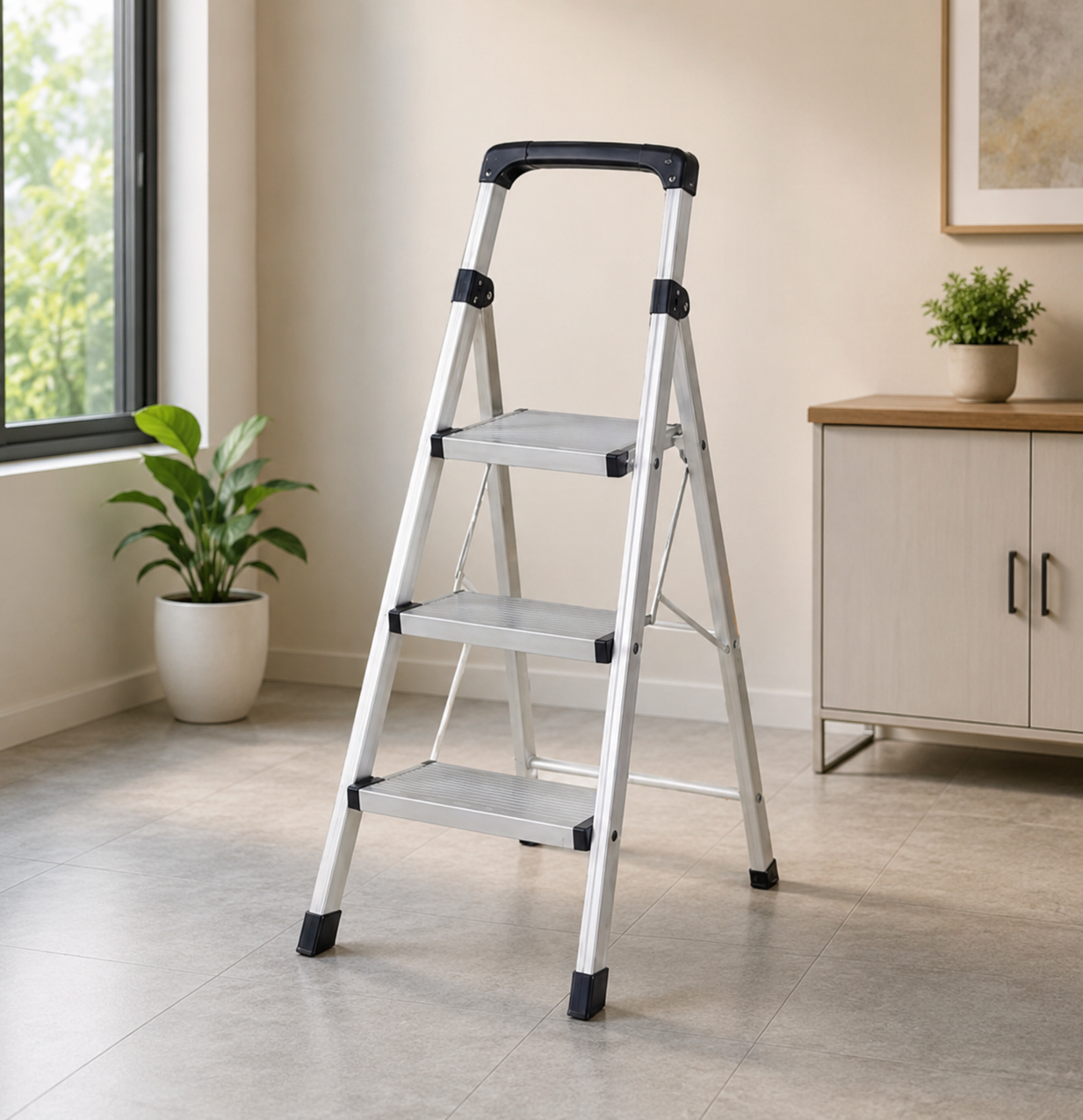 Aluminium Baby Step Ladder With Flat Steps