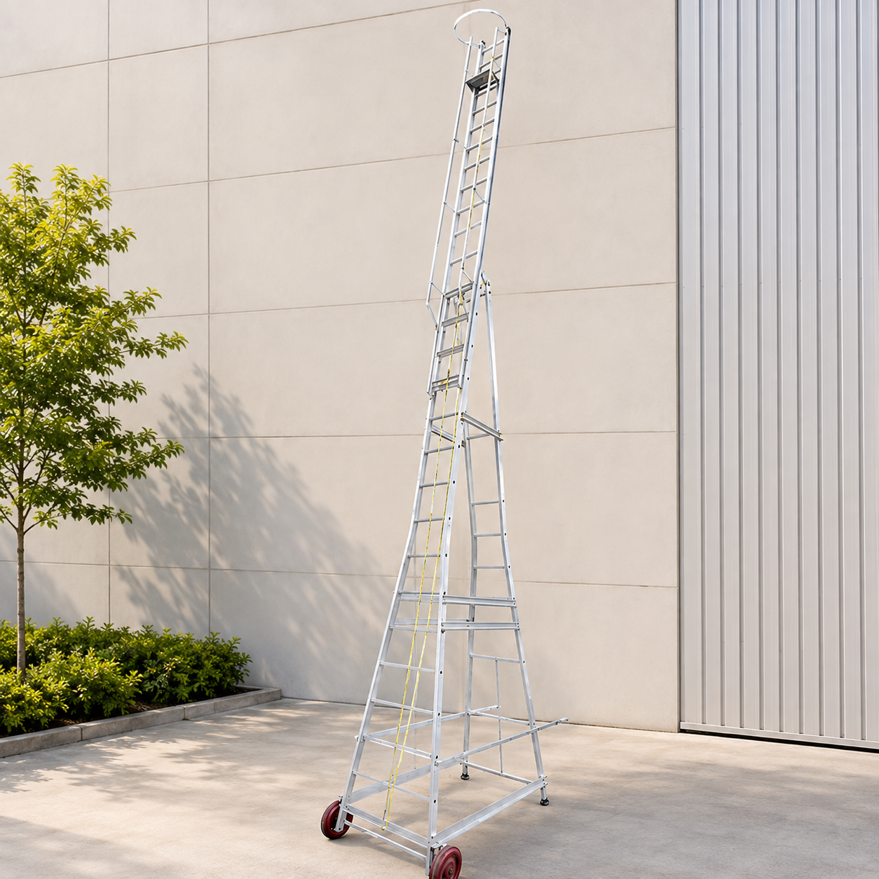 Aluminium Telescope Tower Ladder Small Wheel
