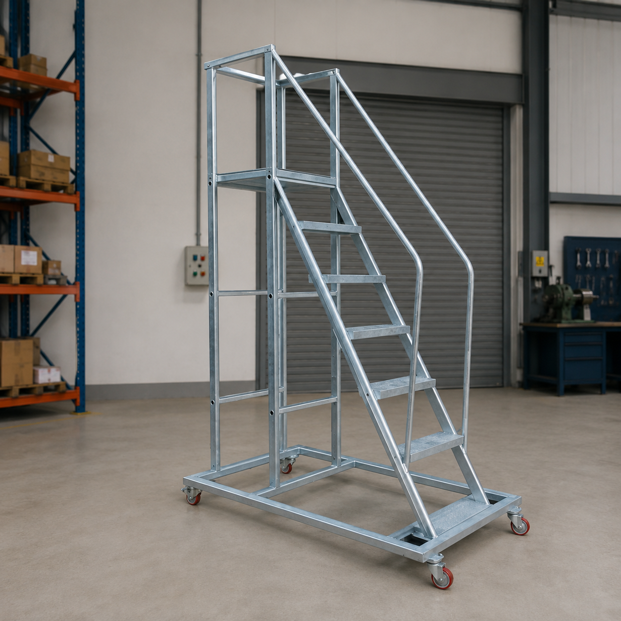Aluminium Trolley Step Ladder
