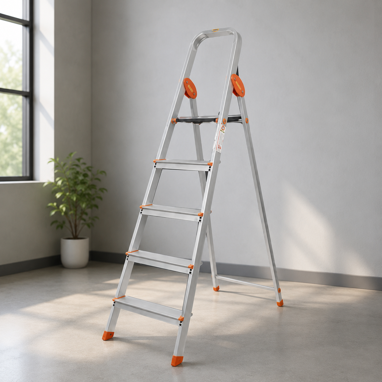 Aluminium Baby Step Ladder With Flat 5-Inch Steps